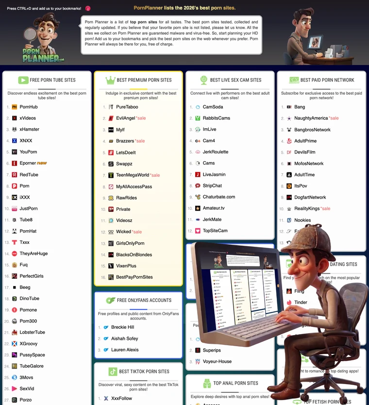 PornPlanner — list of the best free HD porn sites and XXX sites, all checked by hand